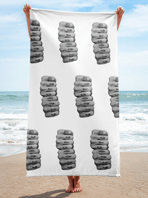 Crab Crew Knuckles Beach Towel