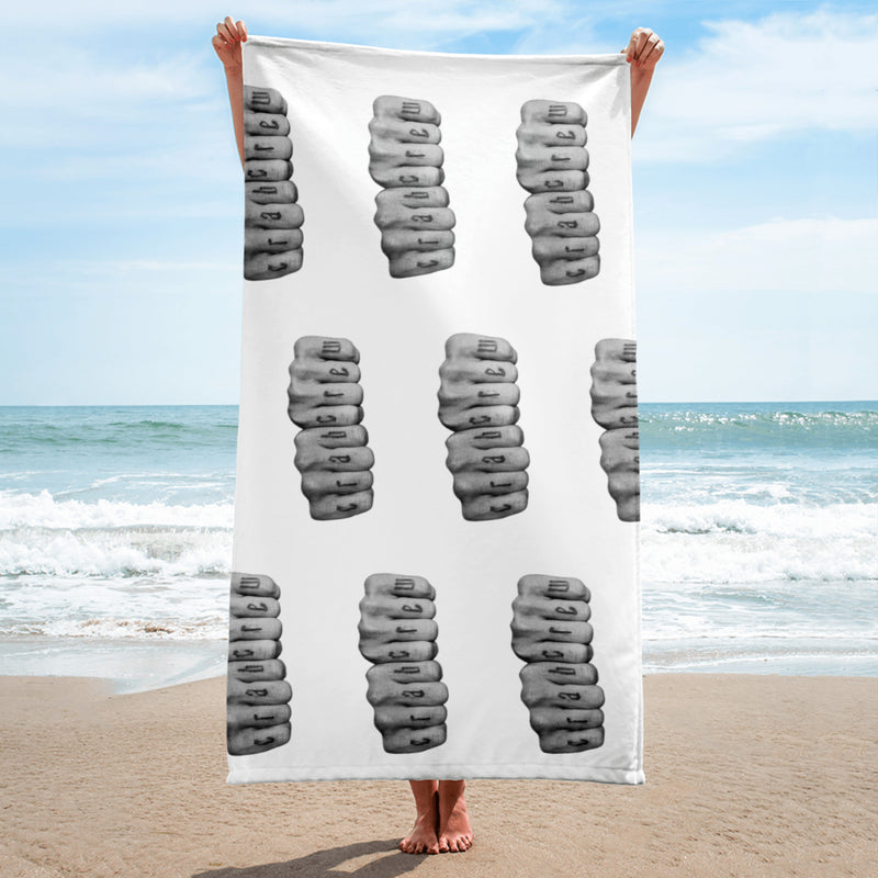 Crab Crew Knuckles Beach Towel