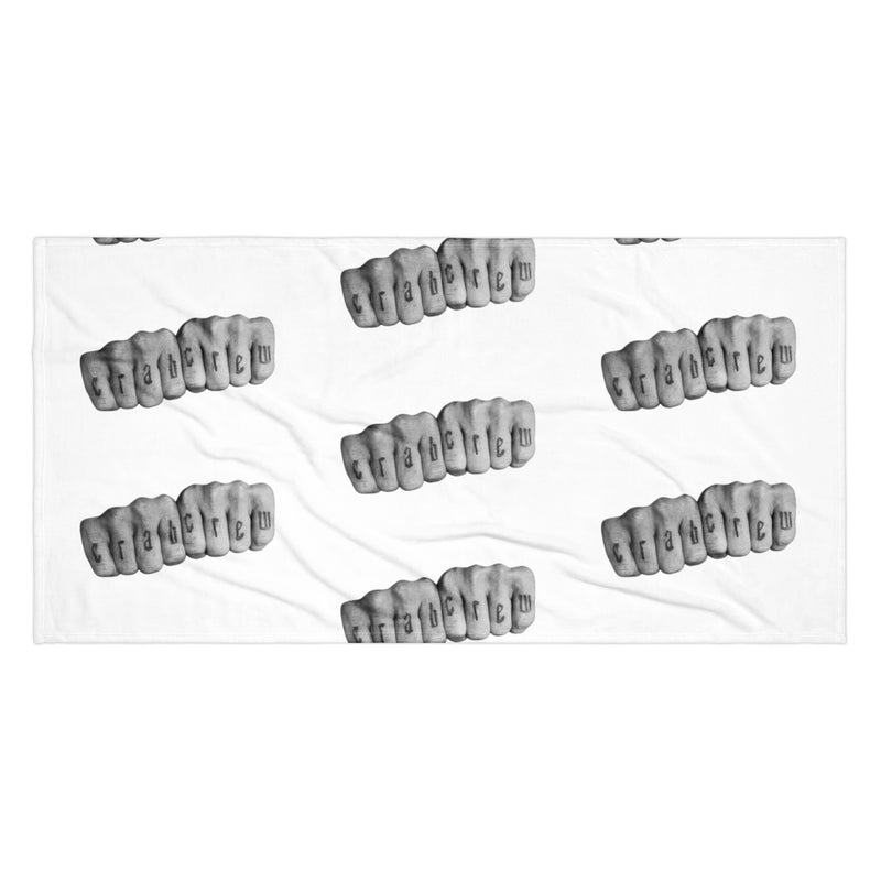 Crab Crew Knuckles Beach Towel